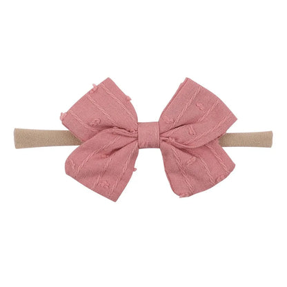 European And American Children'S Bow Hair Band Infants Baby Super Soft Nylon Headband Candy Color Hair Accessories Wholesale