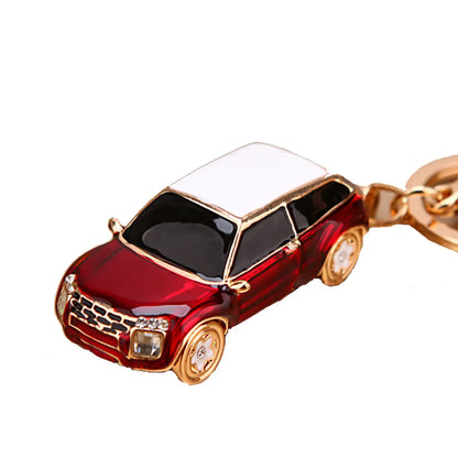 Cute Car Alloy Plating Inlay Rhinestones Unisex Keychain 1 Piece