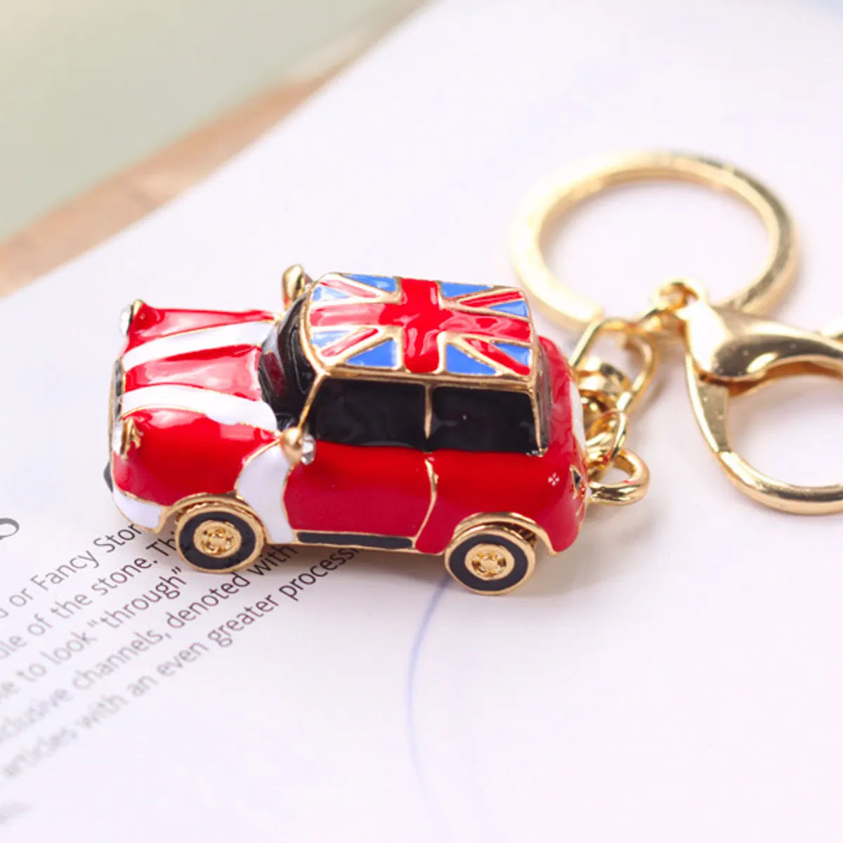 Cute Car Alloy Plating Inlay Rhinestones Unisex Keychain 1 Piece