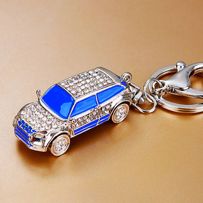 Cute Car Alloy Plating Inlay Rhinestones Unisex Keychain 1 Piece