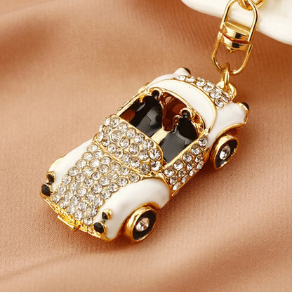 Cute Car Alloy Plating Inlay Rhinestones Unisex Keychain 1 Piece