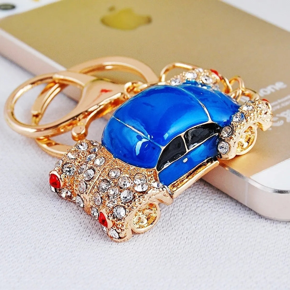 Cute Car Alloy Plating Inlay Rhinestones Unisex Keychain 1 Piece