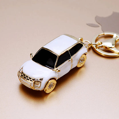 Cute Car Alloy Plating Inlay Rhinestones Unisex Keychain 1 Piece