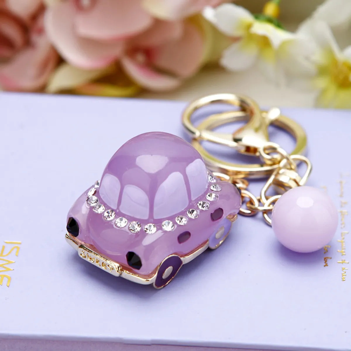 Cute Car Alloy Plating Inlay Rhinestones Unisex Keychain 1 Piece