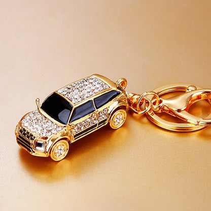 Cute Car Alloy Plating Inlay Rhinestones Unisex Keychain 1 Piece