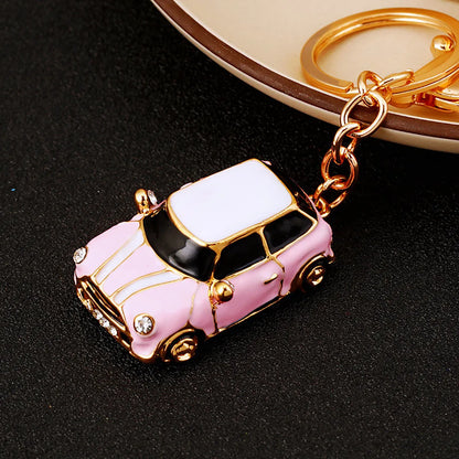 Cute Car Alloy Plating Inlay Rhinestones Unisex Keychain 1 Piece