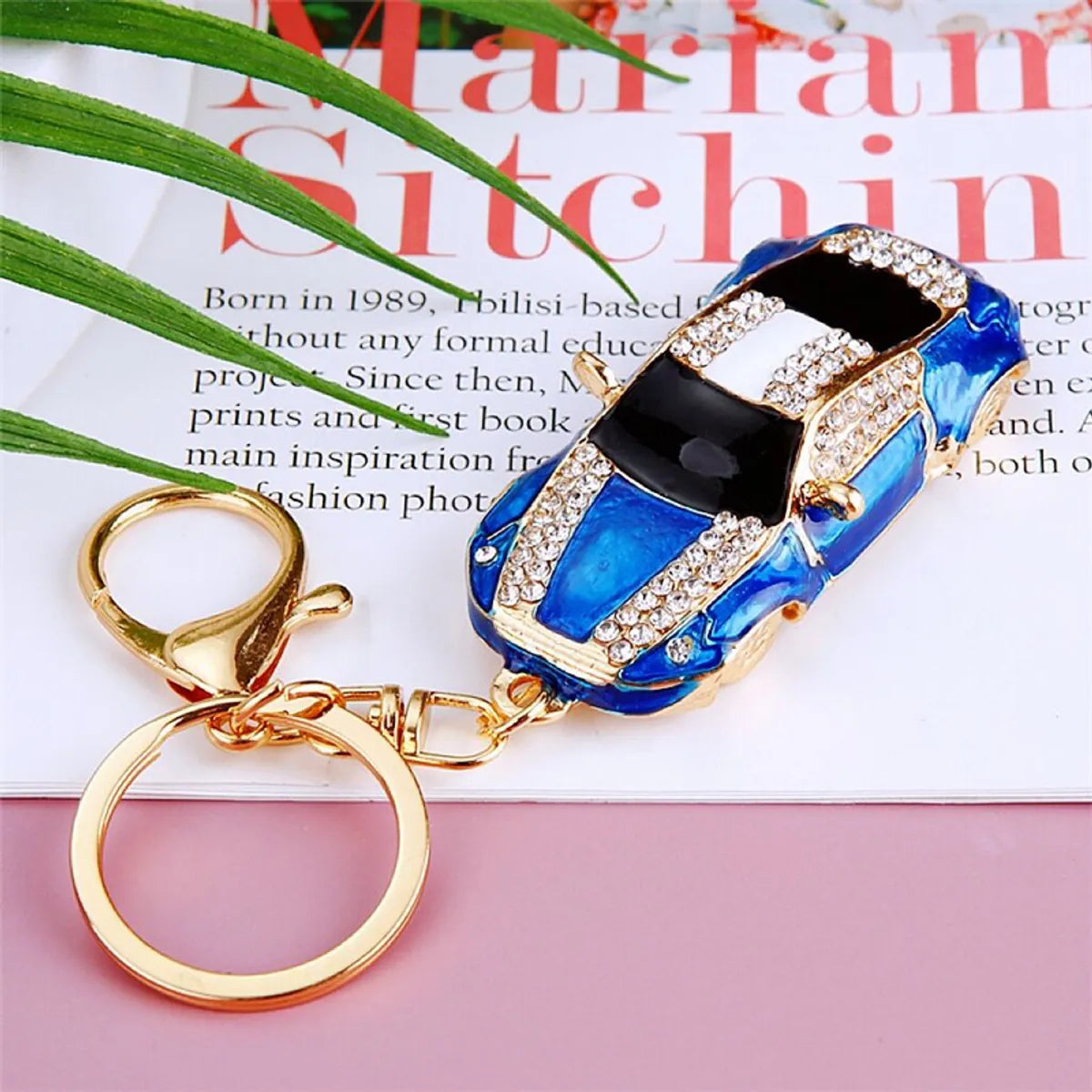 Cute Car Alloy Plating Inlay Rhinestones Unisex Keychain 1 Piece