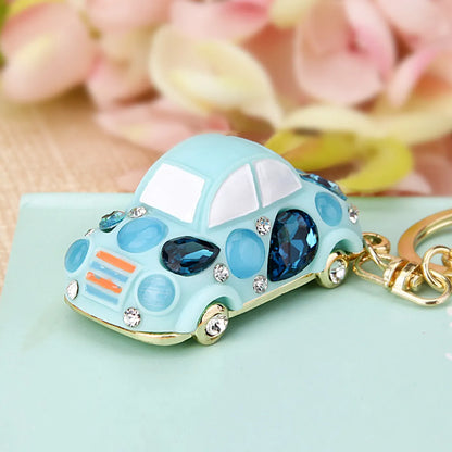 Cute Car Alloy Plating Inlay Rhinestones Unisex Keychain 1 Piece