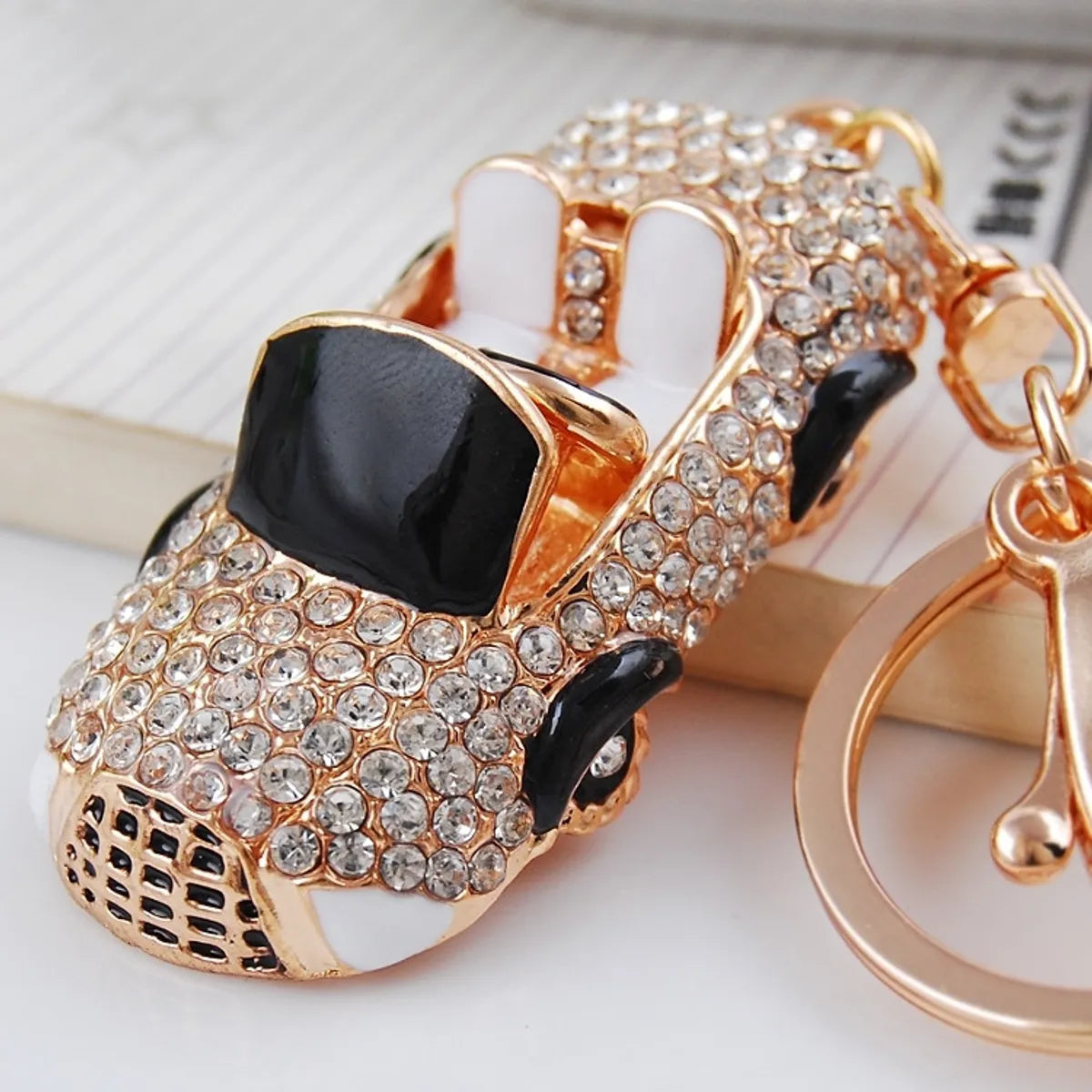 Cute Car Alloy Plating Inlay Rhinestones Unisex Keychain 1 Piece