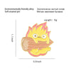 Cute Cartoon Alloy Brooch Pin With English Letter And Small Flame Design For Unisex Decorative Wear