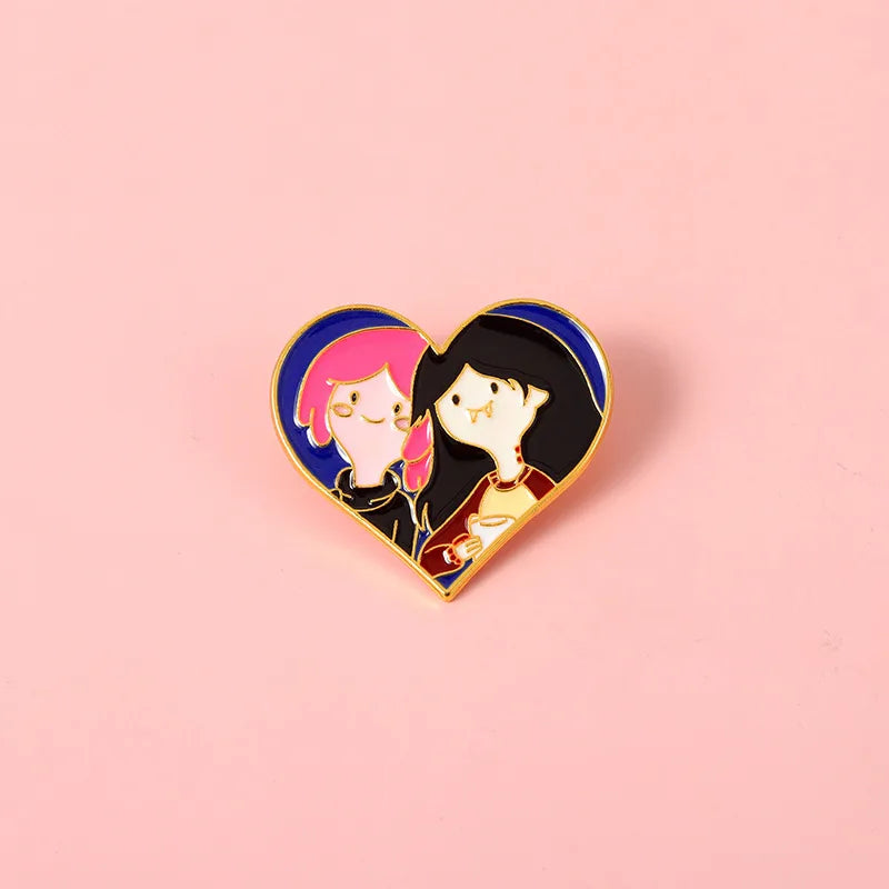 Cute Cartoon Alloy Plating Unisex Brooches