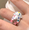 Cute Cartoon Alloy Plating Women'S Rings