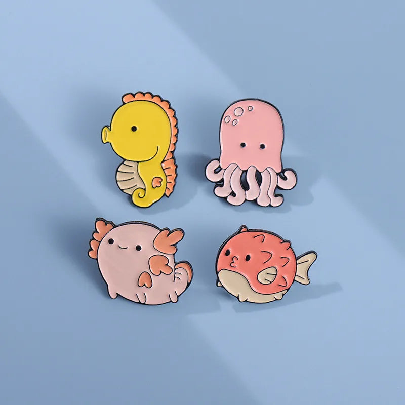 Cute Cartoon Alloy Stoving Varnish Unisex Brooches