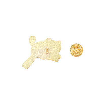 Cute Cartoon Animal Alloy Drip Brooch Creative Stack Arhat Cat Shape Clothes Bag Brooch