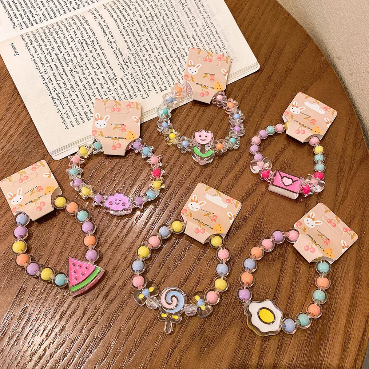 Cute Cartoon Arylic Beaded Kid's Bracelets 1 Piece