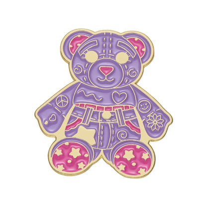 Cute Cartoon Bear Alloy Plating Unisex Brooches