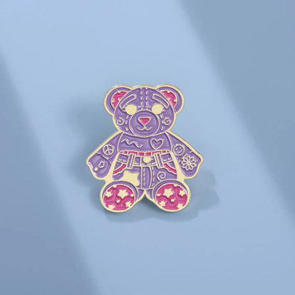 Cute Cartoon Bear Alloy Plating Unisex Brooches