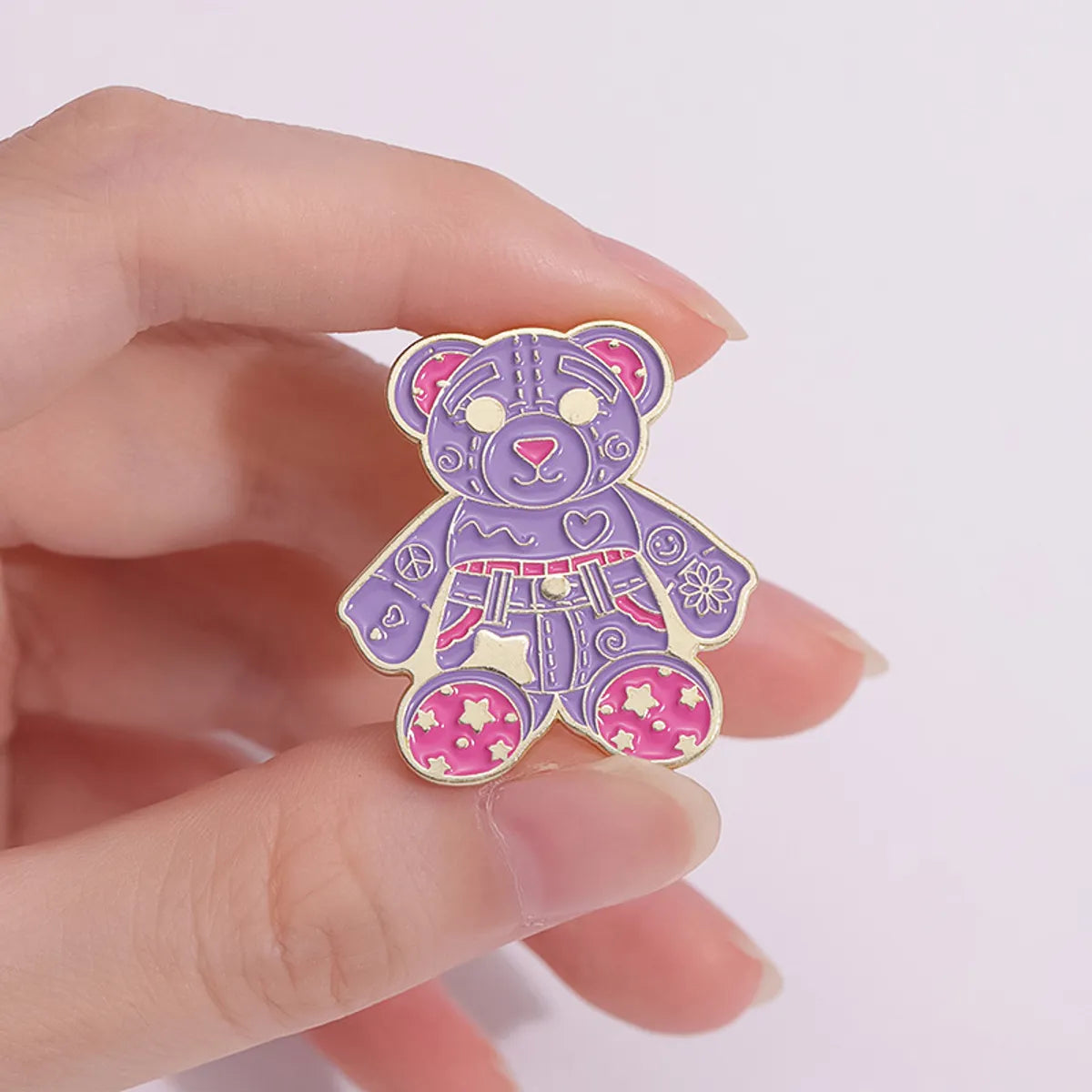 Cute Cartoon Bear Alloy Plating Unisex Brooches