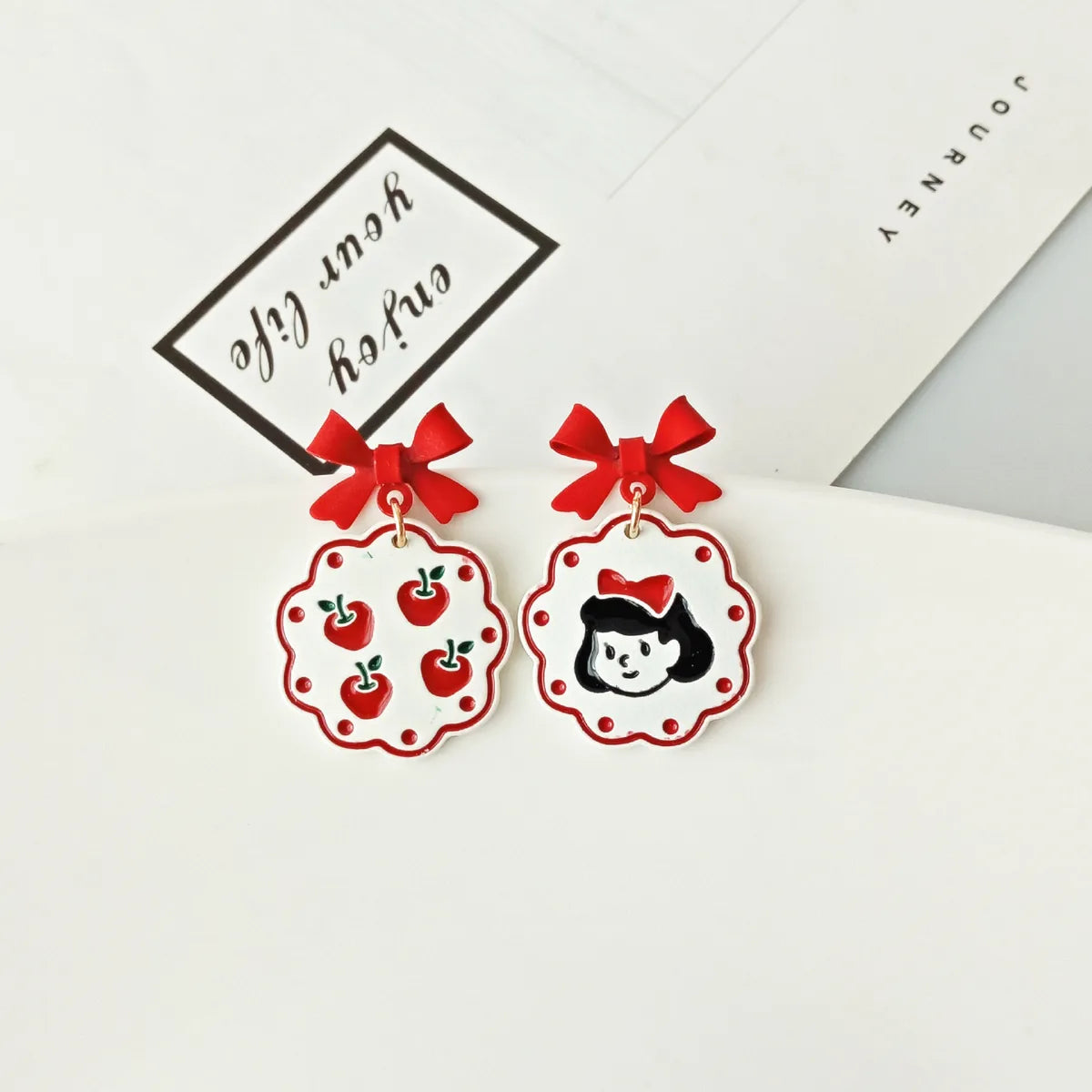 Cute Cartoon Character Alloy Enamel Drop Earrings