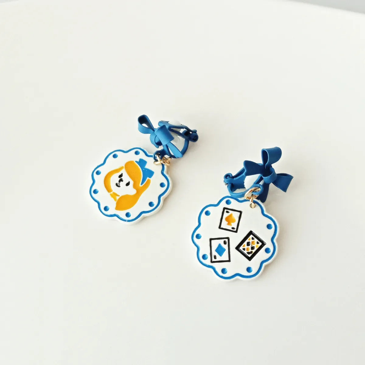 Cute Cartoon Character Alloy Enamel Drop Earrings