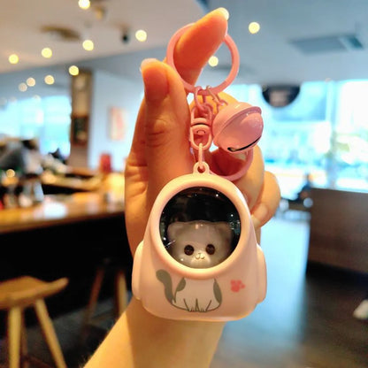 Cute Cartoon Character Bear Cat Pvc Plastic Women'S Keychain