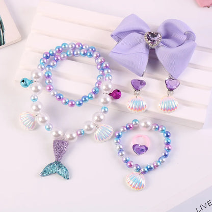 Cute Cartoon Character Resin Beaded Kid's Pendant Necklace