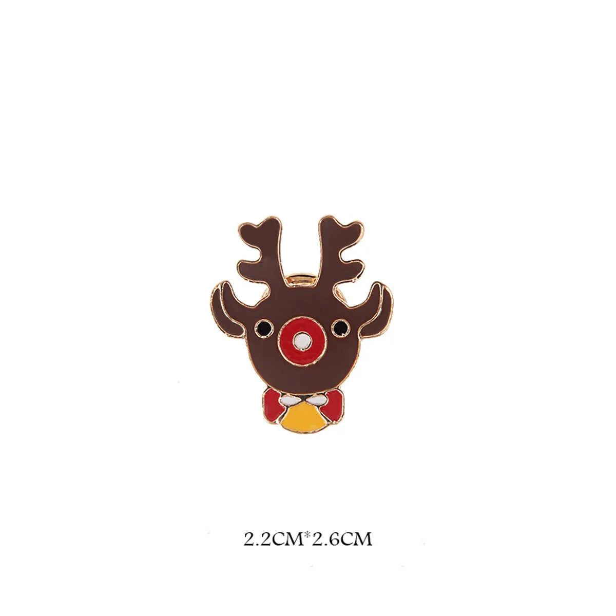 Cute Cartoon Character Santa Claus Elk Zinc Alloy Plating Unisex Brooches