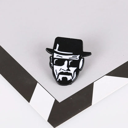 Cute Cartoon Character Shape Black White Alloy Brooch