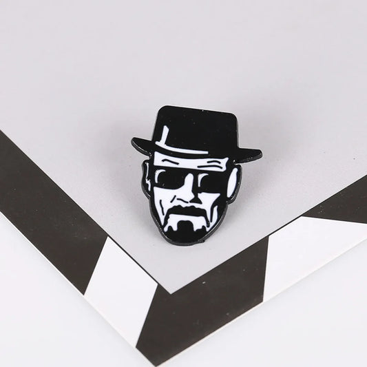 Cute Cartoon Character Shape Black White Alloy Brooch