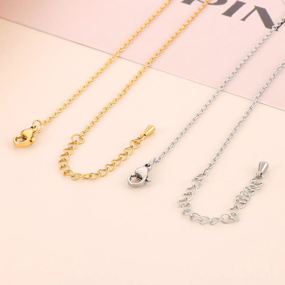 Stainless Steel Titanium Steel 18K Gold Plated Cute Plating Inlay Cartoon Character Artificial Diamond Pendant Necklace