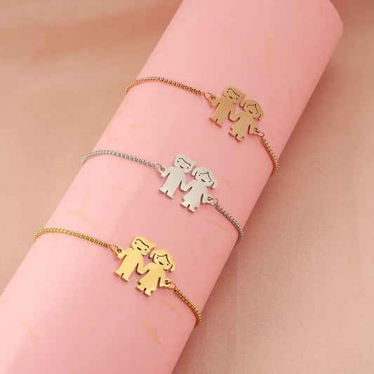 Cute Cartoon Character Titanium Steel Bracelets In Bulk