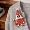 Cute Cartoon Christmas Tree Character Alloy Brooch Pin With Dripping Oil Finish For Women's Festival Accessories