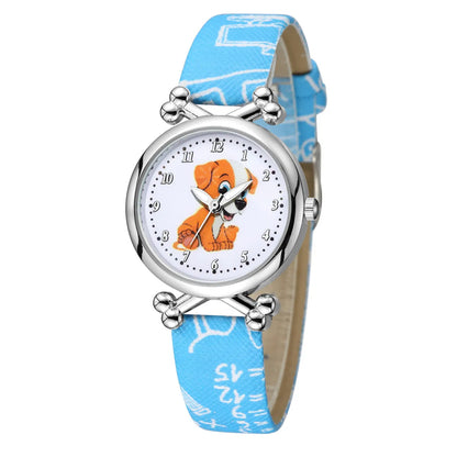 Cute Cartoon Dog Buckle Quartz Kids Watches