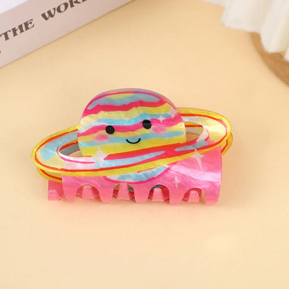 Women'S Cute Cartoon Flower Arylic Hair Claws