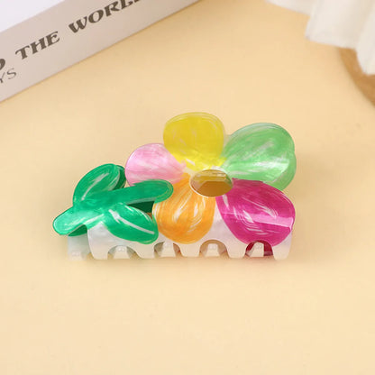 Women'S Cute Cartoon Flower Arylic Hair Claws