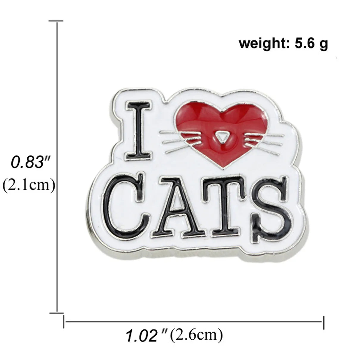 Cute Cartoon I Love You Text Brooch Bag Clothes Decoration Pin Badge