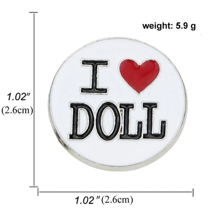 Cute Cartoon I Love You Text Brooch Bag Clothes Decoration Pin Badge