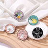Cute Cartoon Letter Alloy Plating Unisex Brooches