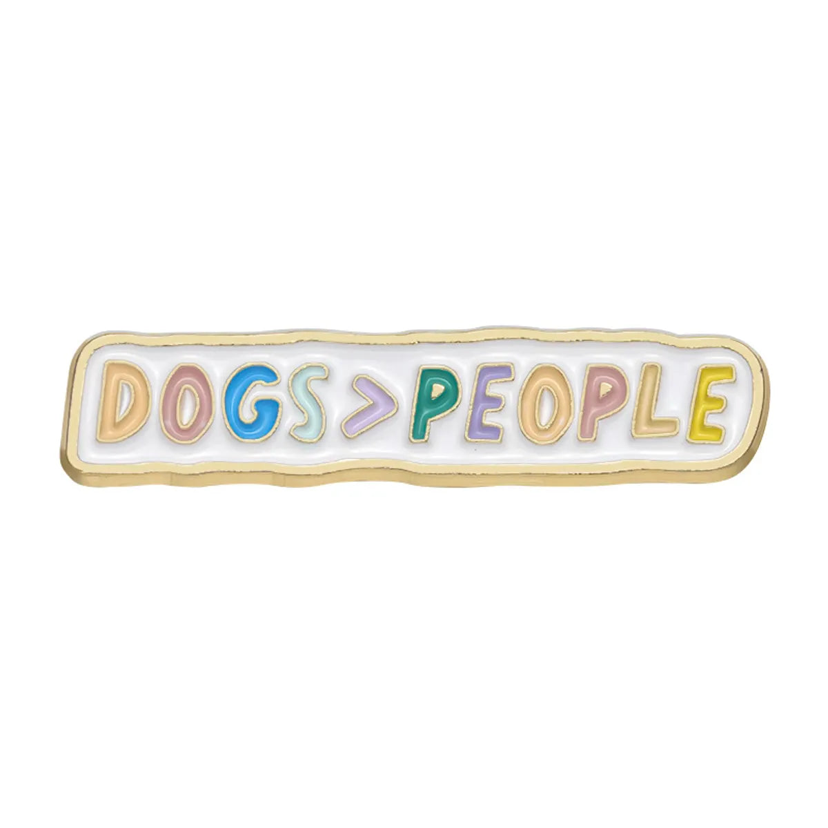 Cute Cartoon Letter Alloy Plating Unisex Brooches