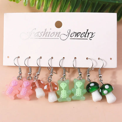 Cute Cartoon Plastic Plating Earrings