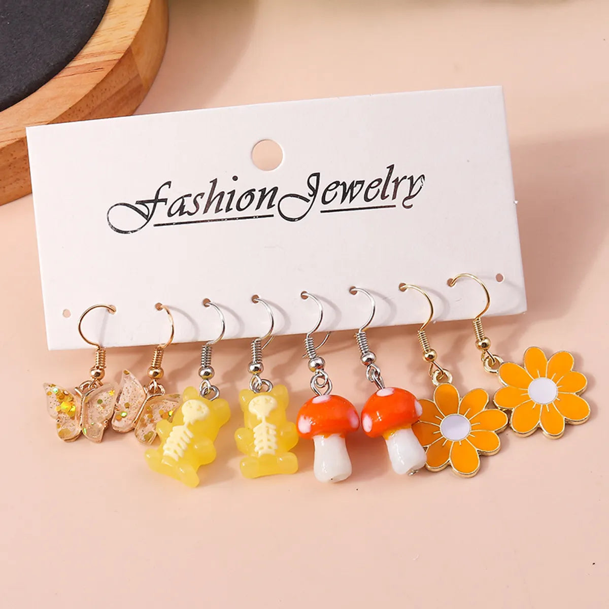 Cute Cartoon Plastic Plating Earrings