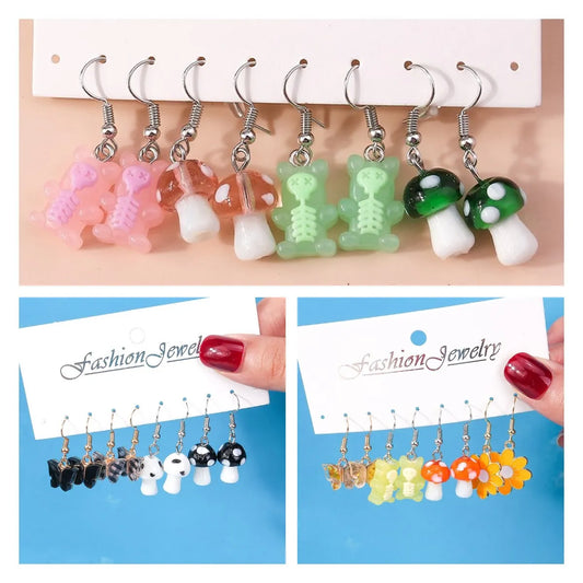 Cute Cartoon Plastic Plating Earrings