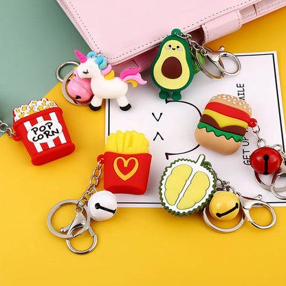 Cute Cartoon Plastic Unisex Bag Pendant Keychain