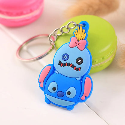 Cute Cartoon Plastic Unisex Bag Pendant Keychain