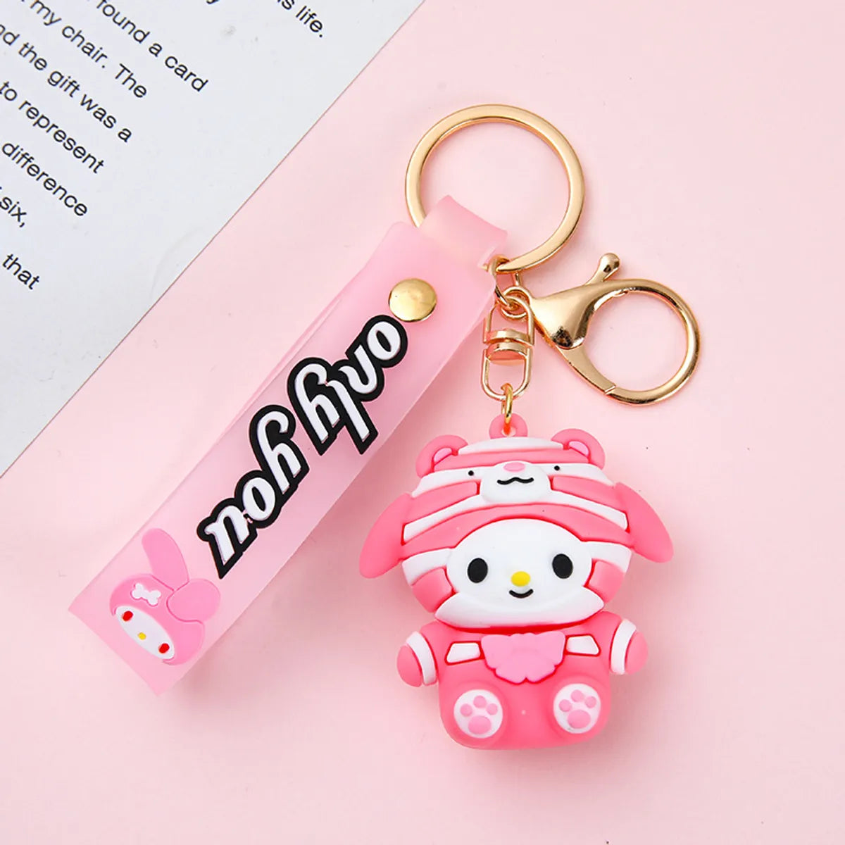 Cute Cartoon Plastic Unisex Bag Pendant Keychain