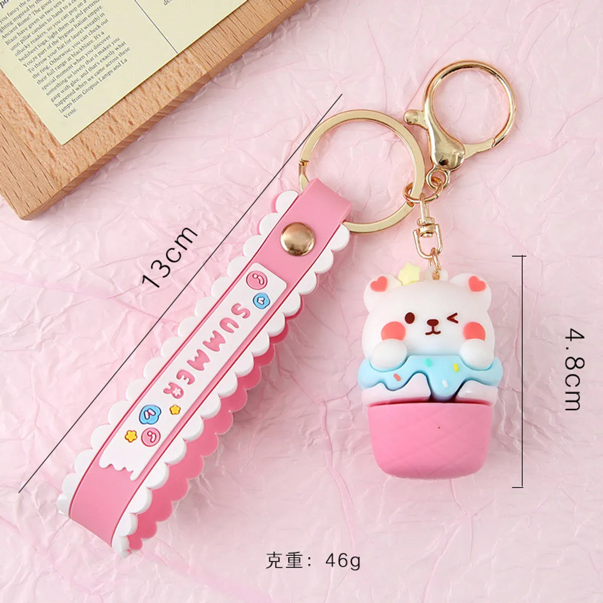 Cute Cartoon Plastic Unisex Bag Pendant Keychain