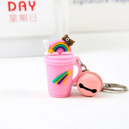 Cute Cartoon Plastic Unisex Bag Pendant Keychain