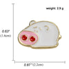 Cute Cartoon Rabbit Animal Vegetable Dripping Oil Alloy Brooch