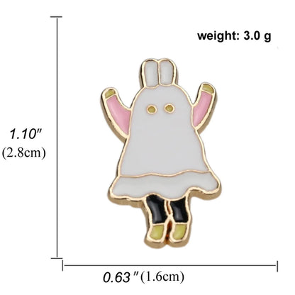 Cute Cartoon Rabbit Animal Vegetable Dripping Oil Alloy Brooch