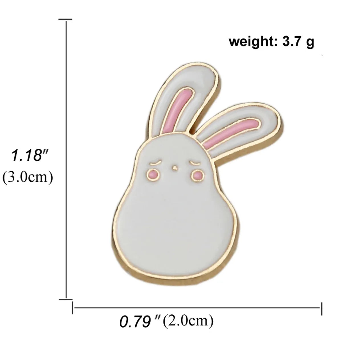 Cute Cartoon Rabbit Animal Vegetable Dripping Oil Alloy Brooch